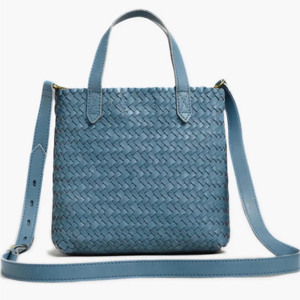 SOLD! NWT Madewell Small Transport Crossbody, woven, Ocean Blue
